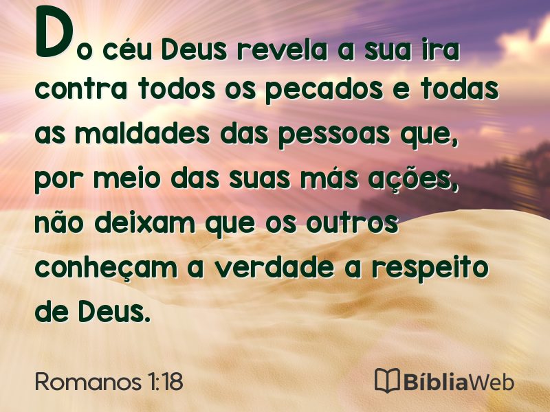 Romanos 1:18 em imagem para compartilhar