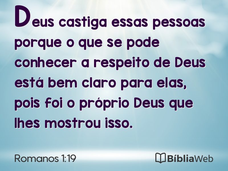 Romanos 1:19 em imagem para compartilhar