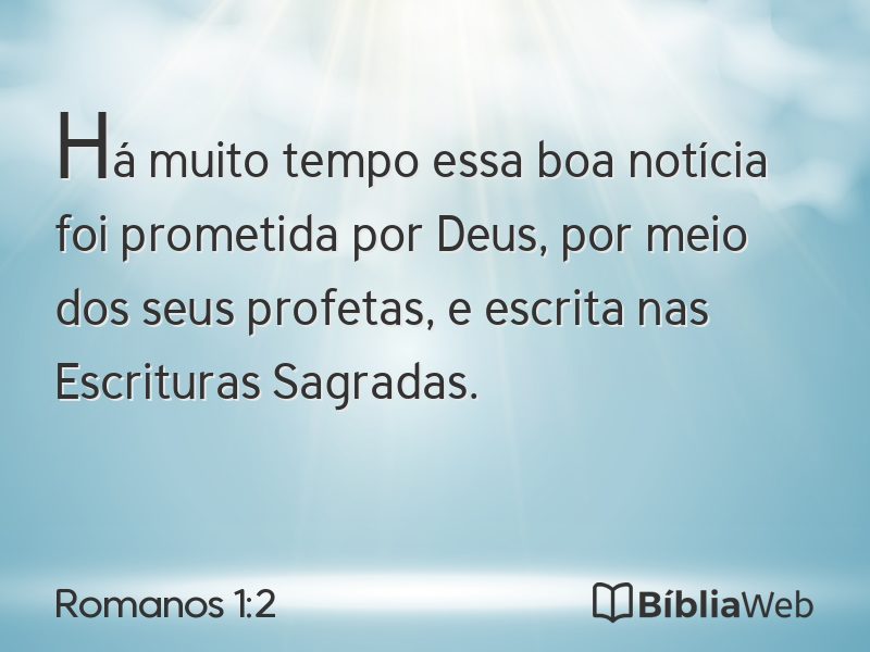 Romanos 1:2 em imagem para compartilhar