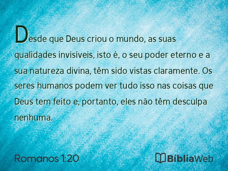 Romanos 1:20 em imagem para compartilhar