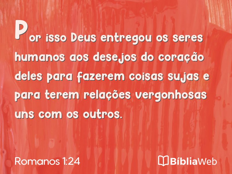 Romanos 1:24 em imagem para compartilhar