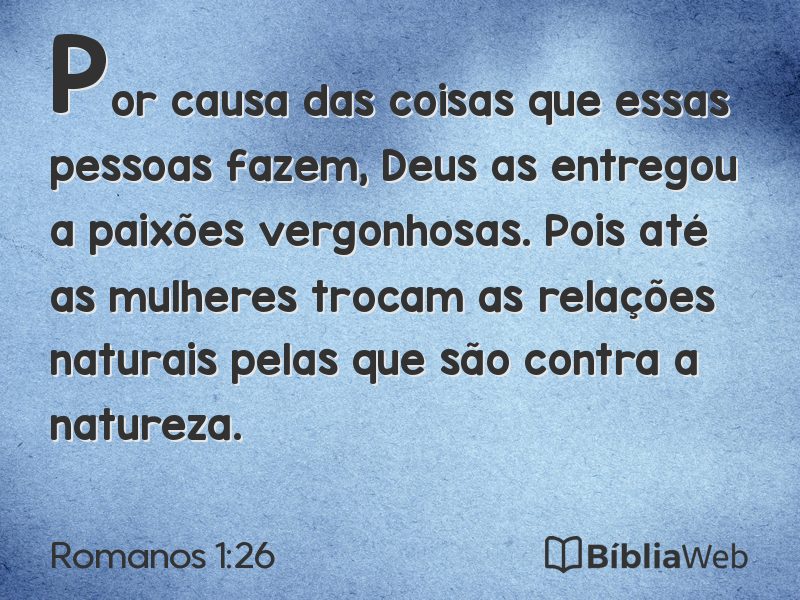 Romanos 1:26 em imagem para compartilhar