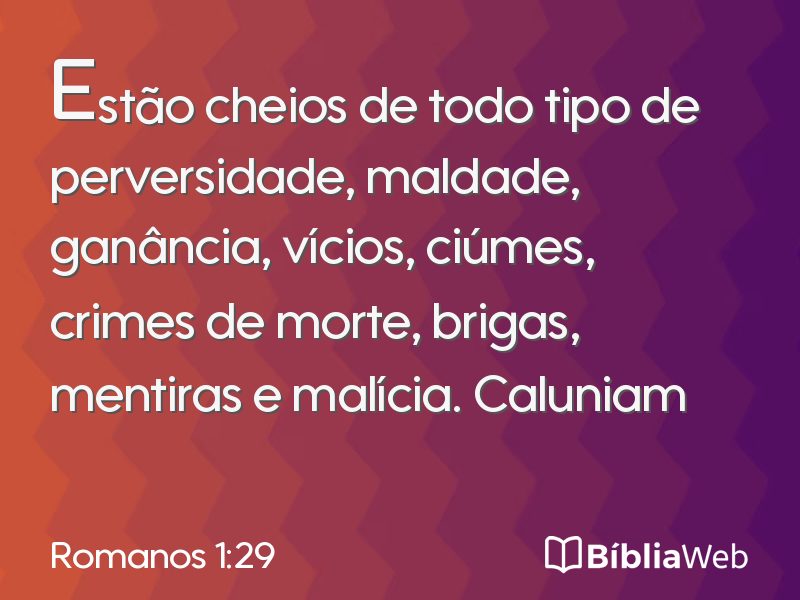 Romanos 1:29 em imagem para compartilhar