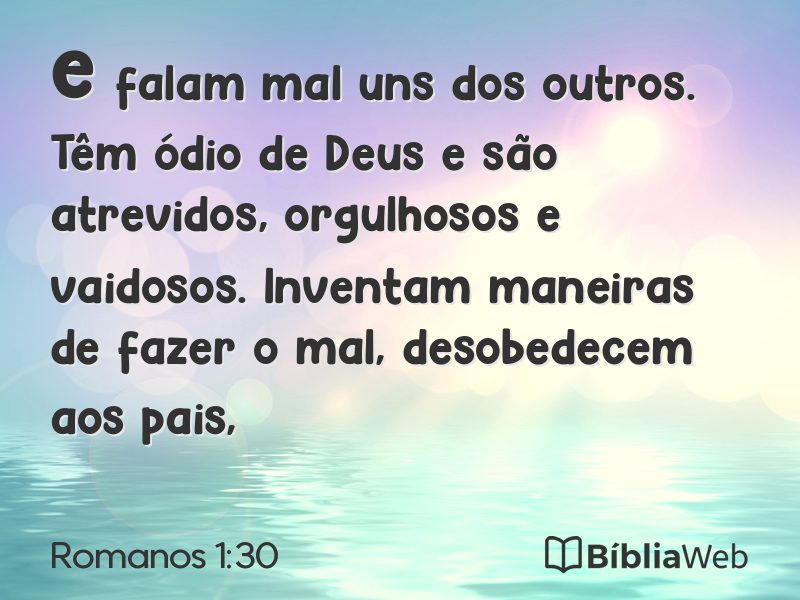 Romanos 1:30 em imagem para compartilhar