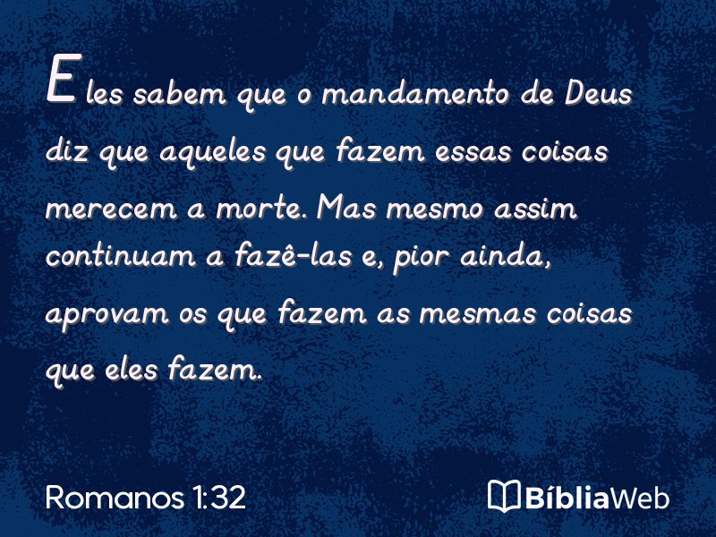 Romanos 1:32 em imagem para compartilhar