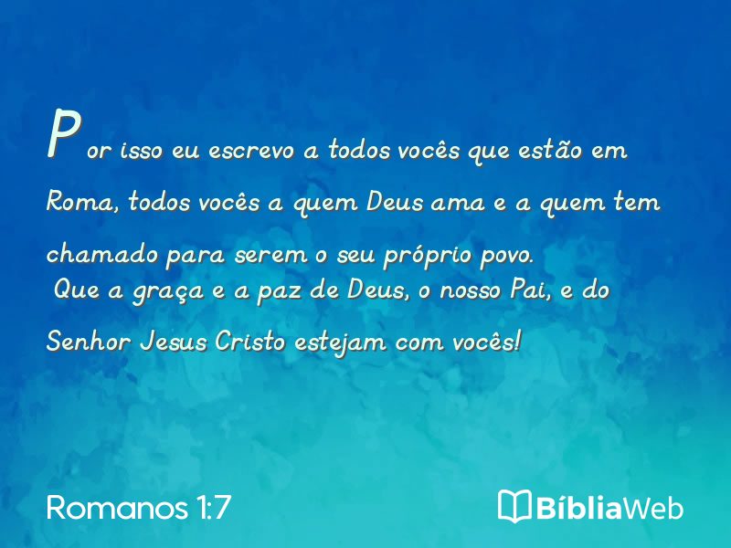 Romanos 1:7 em imagem para compartilhar