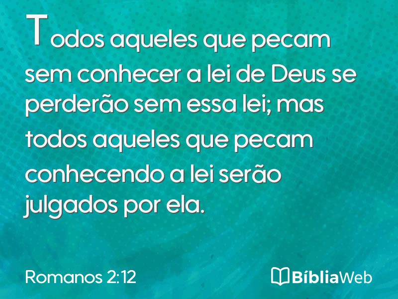 Romanos 2:12 em imagem para compartilhar