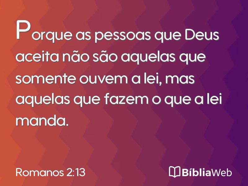 Romanos 2:13 em imagem para compartilhar