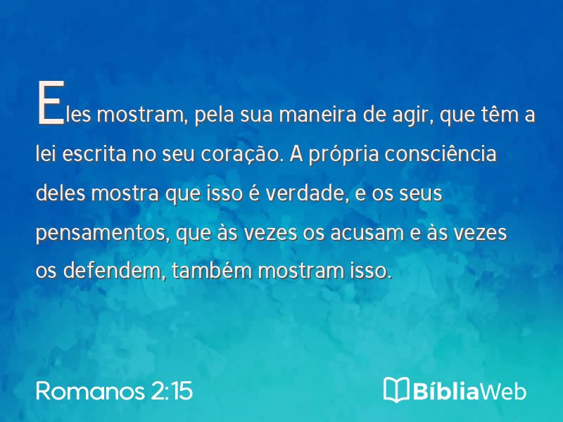 Romanos 2:15 em imagem para compartilhar