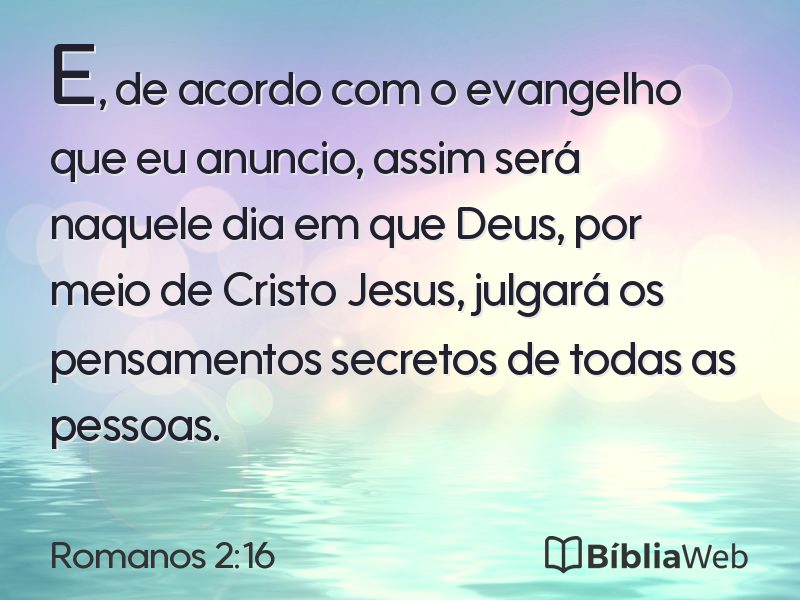 Romanos 2:16 em imagem para compartilhar