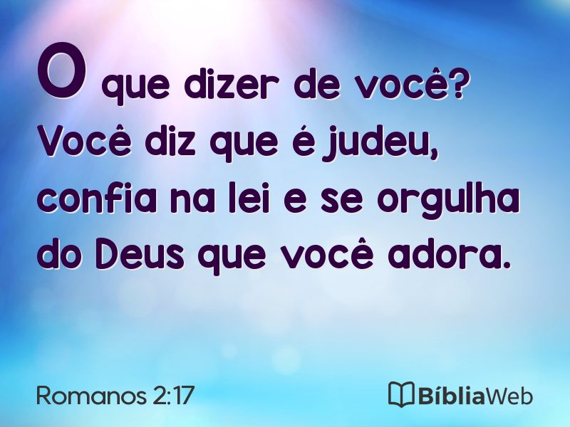 Romanos 2:17 em imagem para compartilhar