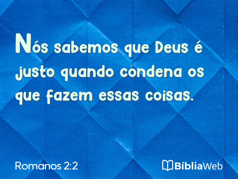 Romanos 2:2 em imagem para compartilhar