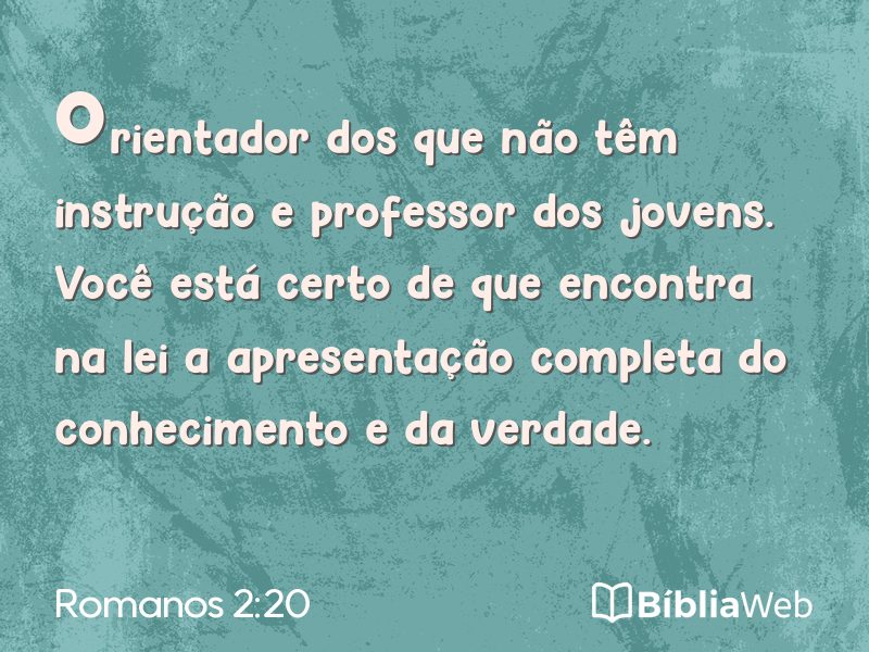 Romanos 2:20 em imagem para compartilhar