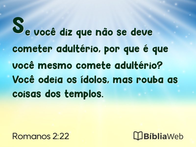 Romanos 2:22 em imagem para compartilhar