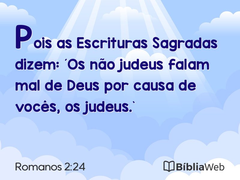 Romanos 2:24 em imagem para compartilhar