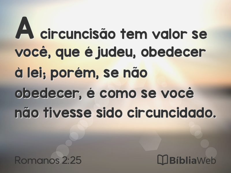 Romanos 2:25 em imagem para compartilhar