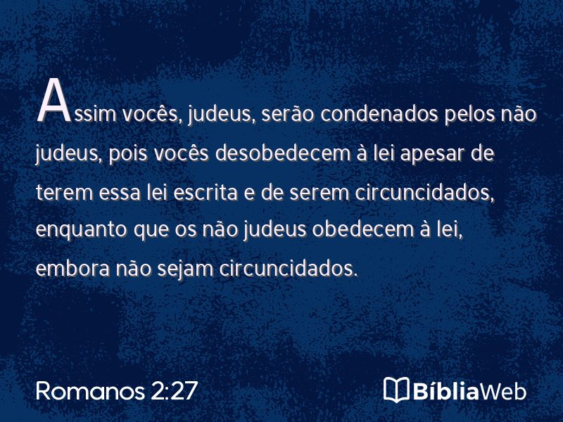 Romanos 2:27 em imagem para compartilhar