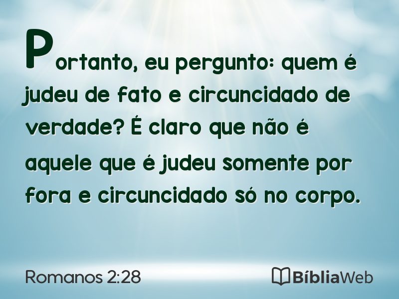 Romanos 2:28 em imagem para compartilhar