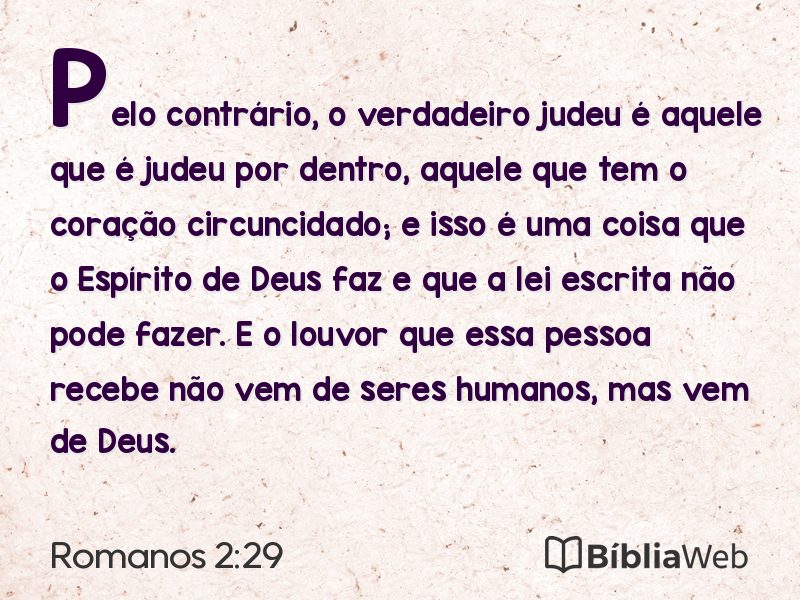 Romanos 2:29 em imagem para compartilhar