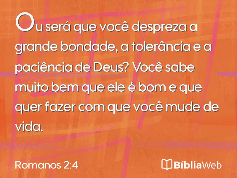 Romanos 2:4 em imagem para compartilhar
