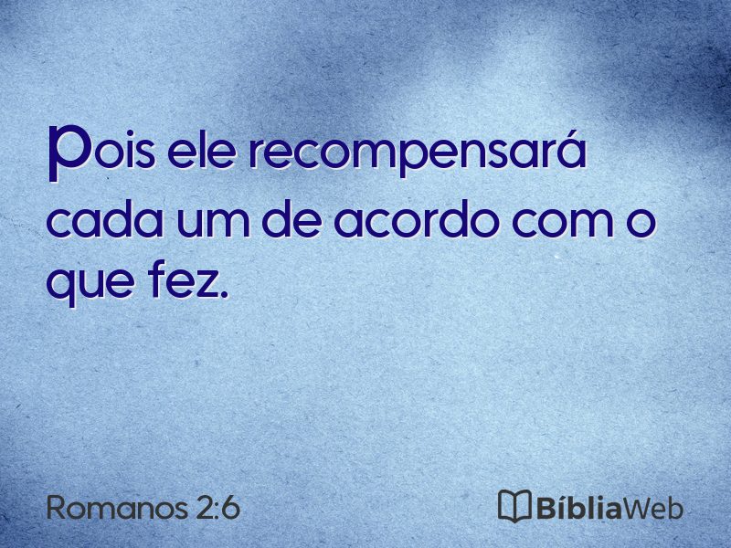 Romanos 2:6 em imagem para compartilhar