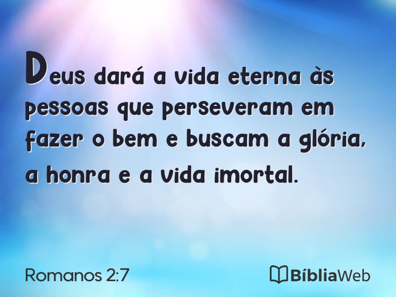 Romanos 2:7 em imagem para compartilhar