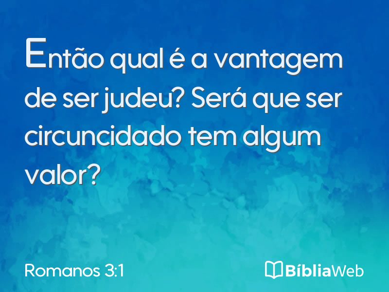 Romanos 3:1 em imagem para compartilhar