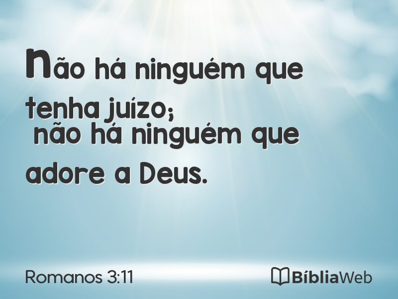 Romanos 3:11 em imagem para compartilhar