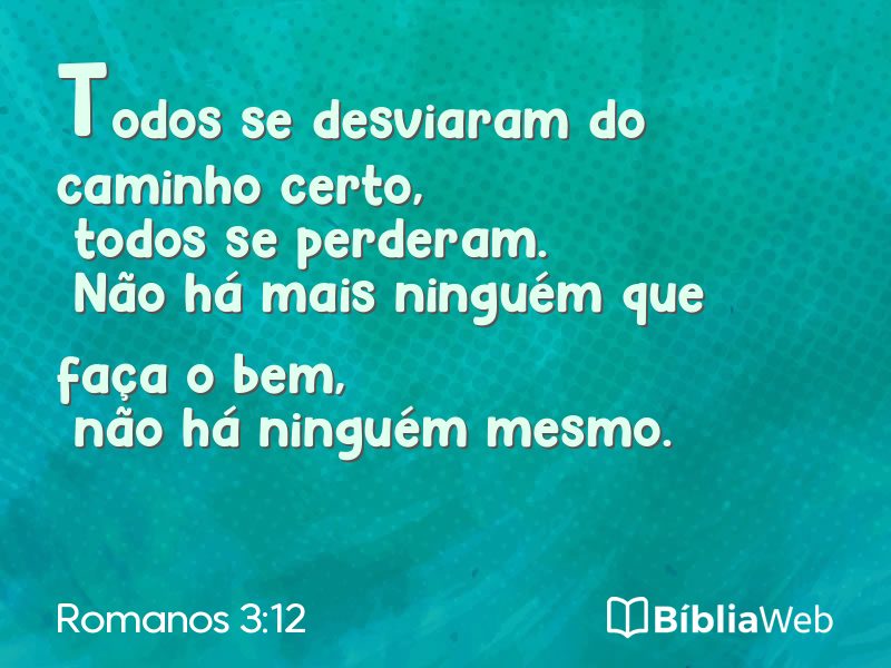 Romanos 3:12 em imagem para compartilhar