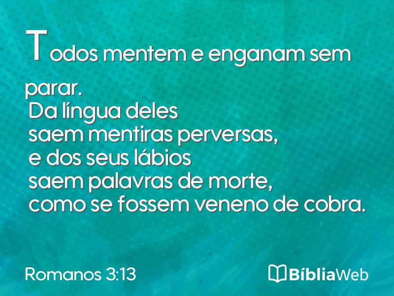 Romanos 3:13 em imagem para compartilhar