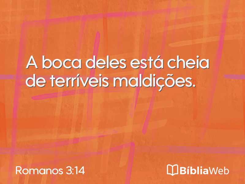 Romanos 3:14 em imagem para compartilhar