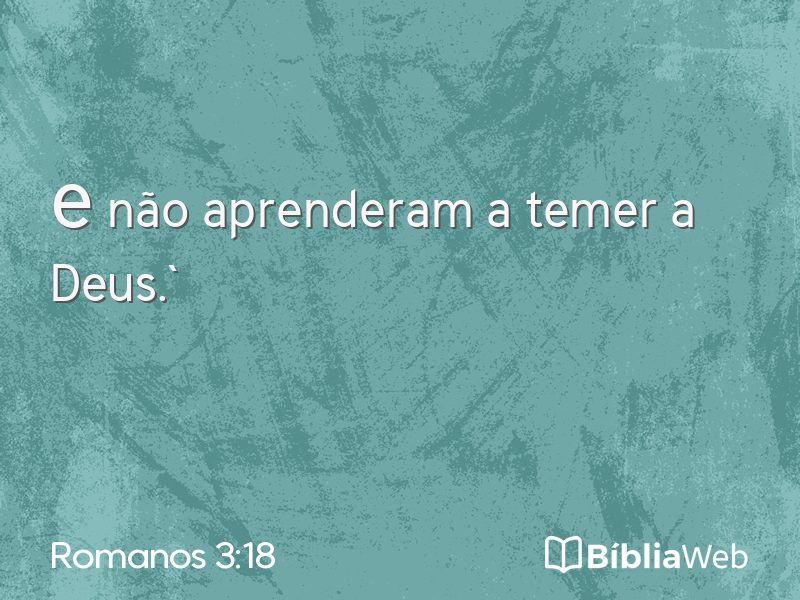 Romanos 3:18 em imagem para compartilhar