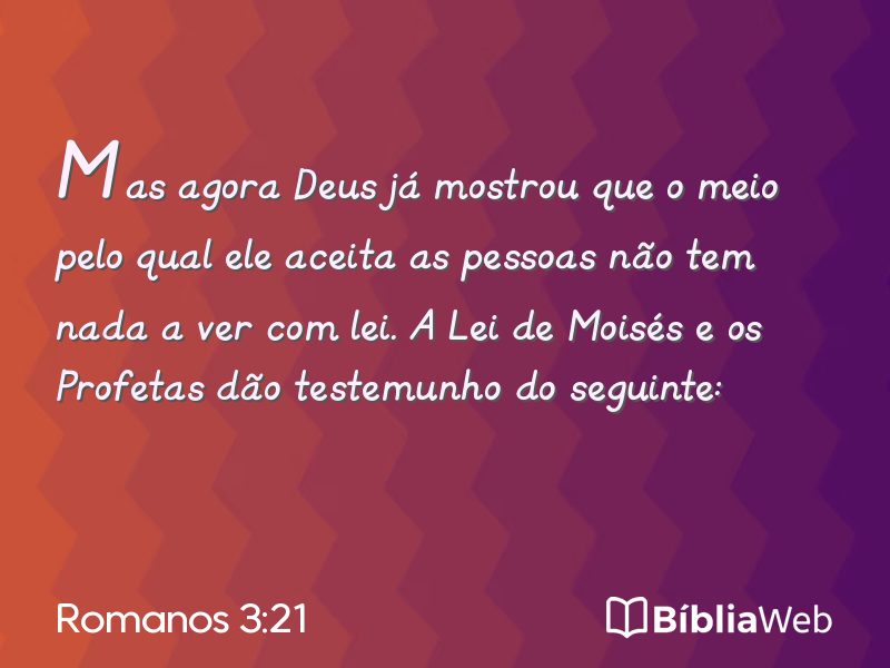 Romanos 3:21 em imagem para compartilhar