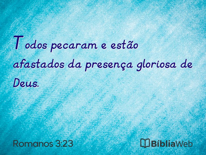 Romanos 3:23 em imagem para compartilhar