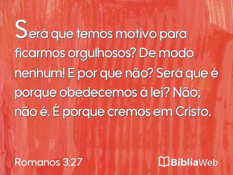 Romanos 3:27 em imagem para compartilhar