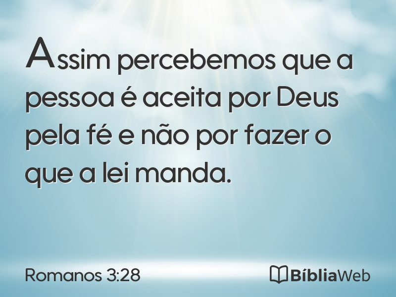Romanos 3:28 em imagem para compartilhar