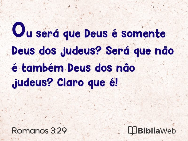 Romanos 3:29 em imagem para compartilhar