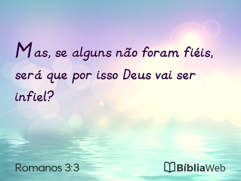 Romanos 3:3 em imagem para compartilhar