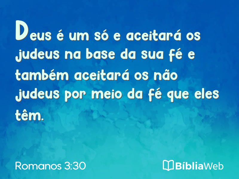 Romanos 3:30 em imagem para compartilhar