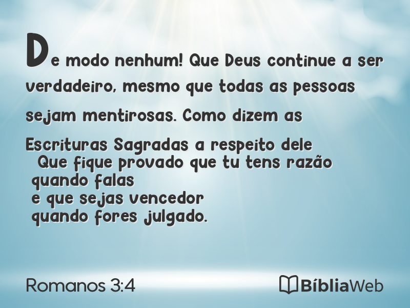 Romanos 3:4 em imagem para compartilhar