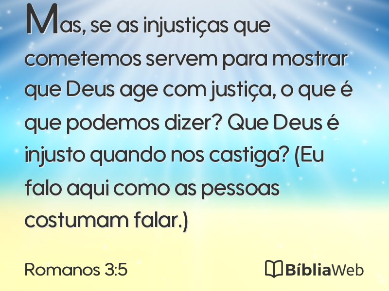 Romanos 3:5 em imagem para compartilhar