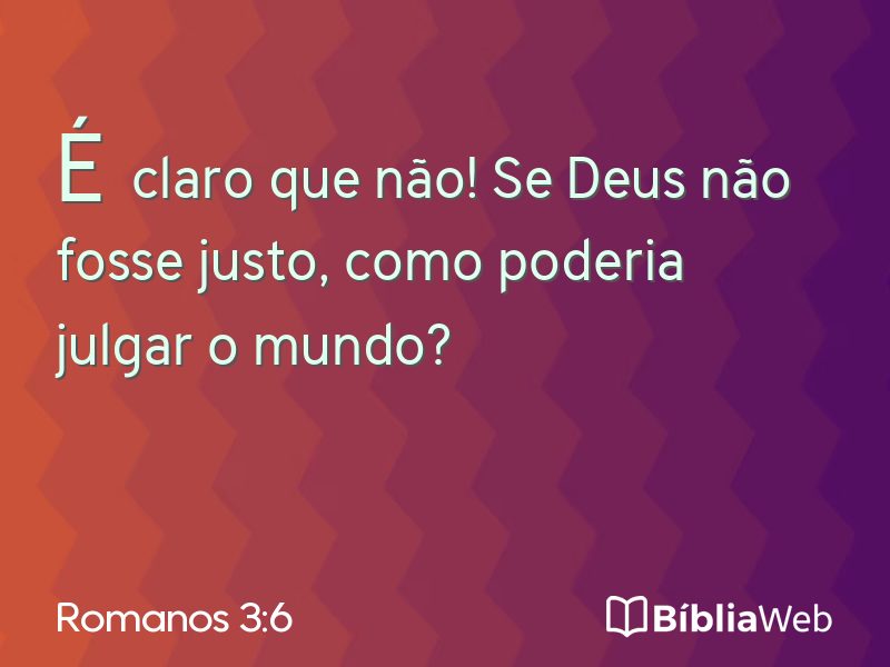 Romanos 3:6 em imagem para compartilhar
