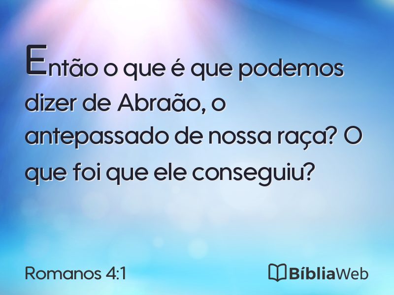 Romanos 4:1 em imagem para compartilhar