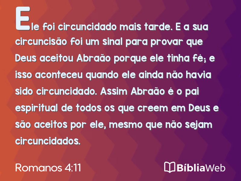 Romanos 4:11 em imagem para compartilhar