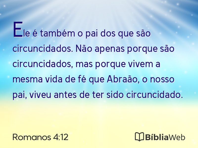 Romanos 4:12 em imagem para compartilhar