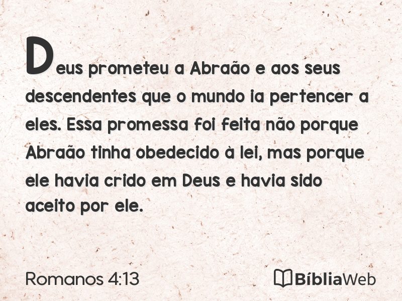Romanos 4:13 em imagem para compartilhar