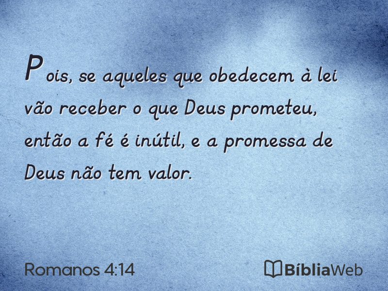 Romanos 4:14 em imagem para compartilhar