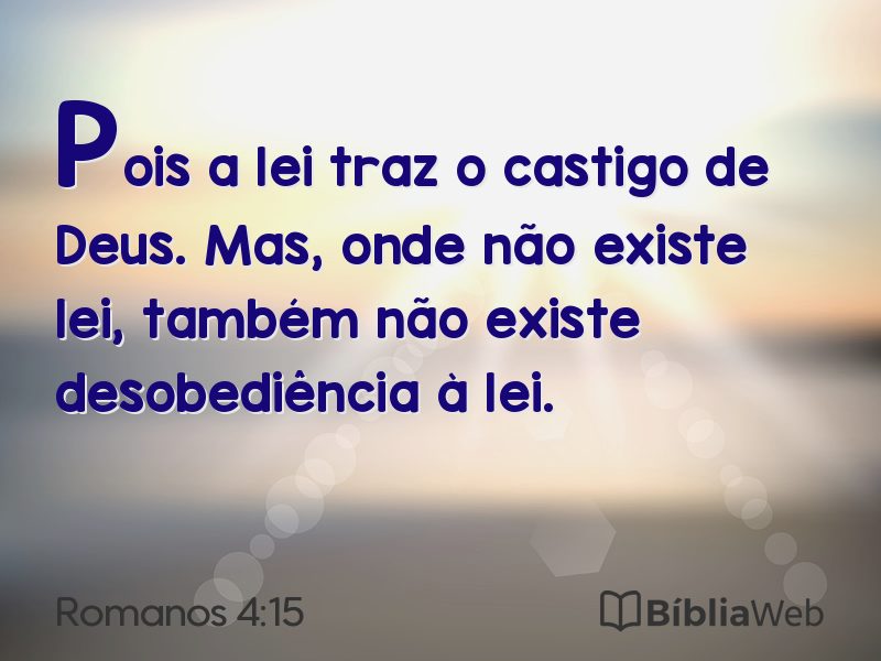 Romanos 4:15 em imagem para compartilhar