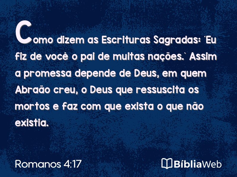 Romanos 4:17 em imagem para compartilhar