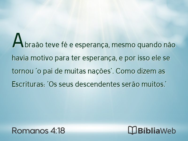 Romanos 4:18 em imagem para compartilhar